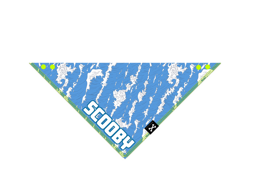Bushido Boy Blue Dog Bandana • Personalized Dog Bandana