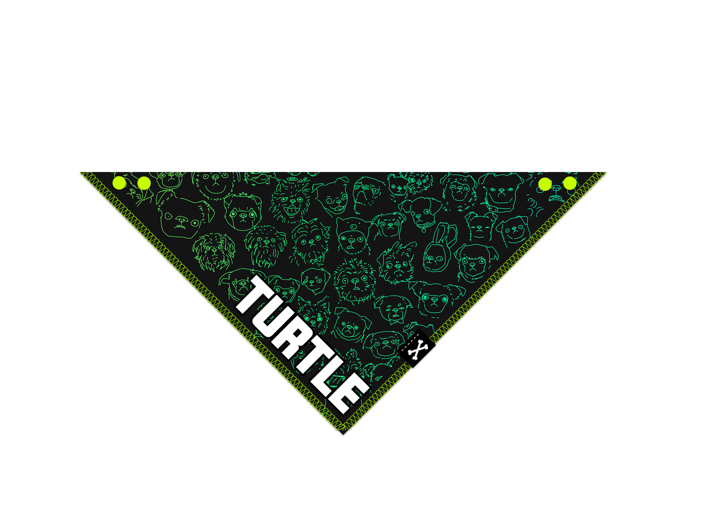 Griffs Rule Dog Bandana for Brussels Griffon Dogs  • Personalized Dog Bandana(Green + Black)